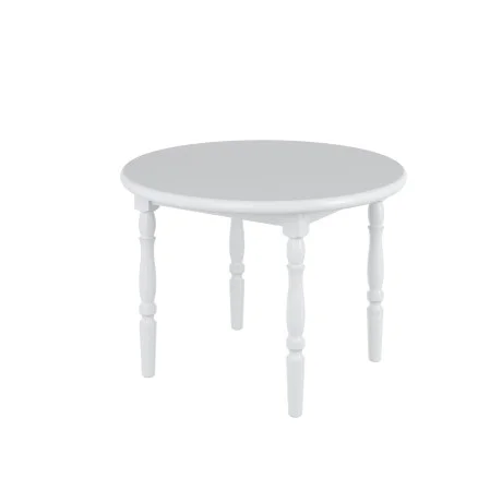 Mesa redonda 105x76 Linea Parma - Blanco en Blanco - Mesas de comedor, Uruguay | La Cueva Muebles, vista 4