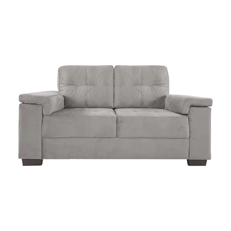 Sillón 2 Cuerpos Tela Gris Luares en Gris - Sillones y sofás, Uruguay | Divino, vista 3