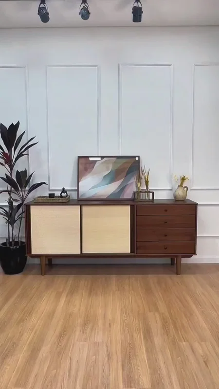 Aparador Buffet 175CM con Ratan Serena - Madera Maciza en Madera natural - Aparadores y recibidores, Uruguay | Balton, vista 11
