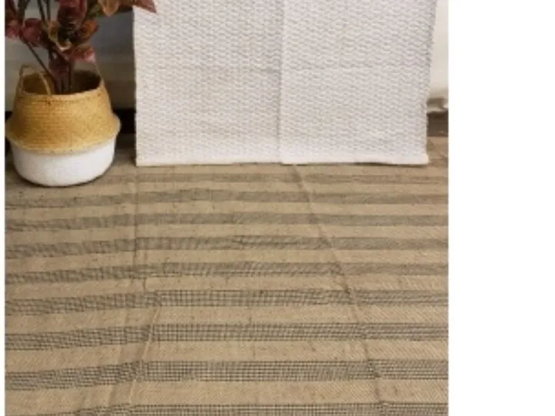 Alfombra Yute Strip Rug en Multicolor - Textiles, Uruguay | Finkel