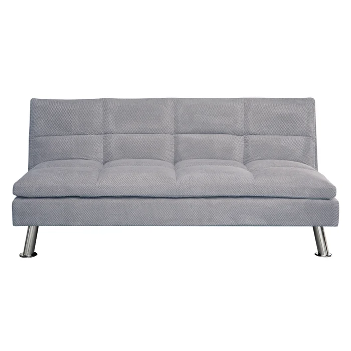 Sofá Cama Tapizado En Microfibra Patas De Metal en Gris – Marrón - Sillones y sofás, Uruguay | Soy Hogar