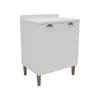 Bajo Mesada 2 Puertas Mdf Tiradores Metalicos en Blanco - Butacas, banquetas y puffs, Uruguay | Soy Hogar, vista 1 de 6