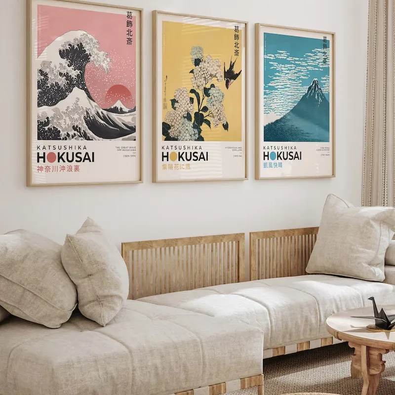 Hokusai - Tríptico N.02 - Láminas, Uruguay | La Cuadrería