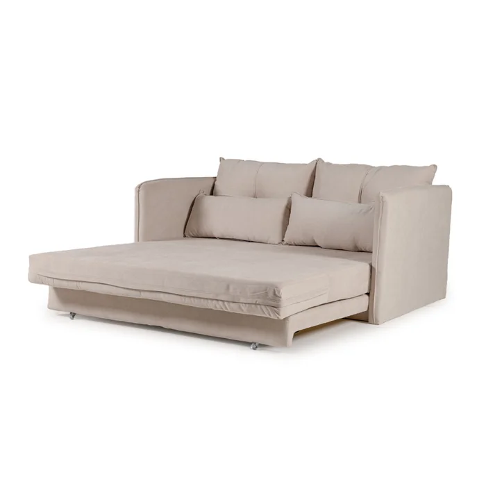 Sofá Cama Maya - Tela Microfibra - Berlin 02 (Beige) en Beige - Sillones y sofás, Uruguay | NYR, vista 2