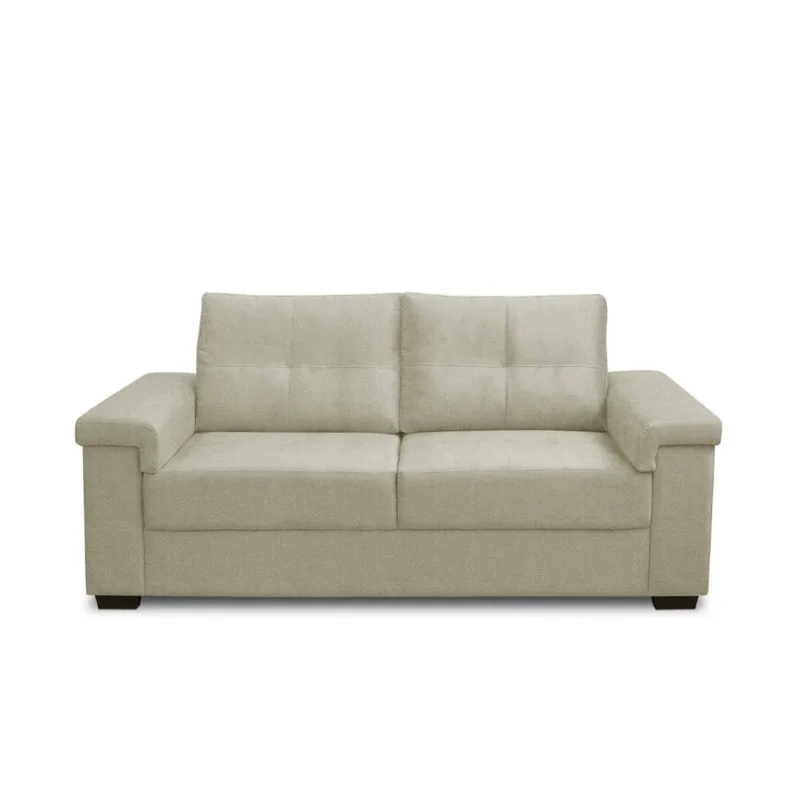 Sillón 2 Cuerpos en tela de Lino - Plaza - Beige en Beige - Sillones y sofás, Uruguay | Ecowood, vista 4