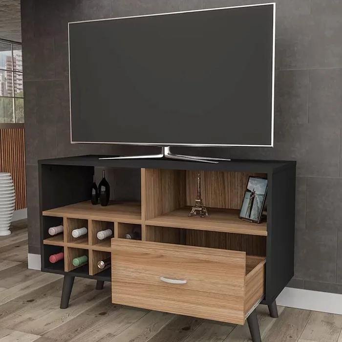 Rack con Bar y Cajón para TV Led 43 pulgadas - Oregon - Muebles para TV, Uruguay | Delta Center, vista 2