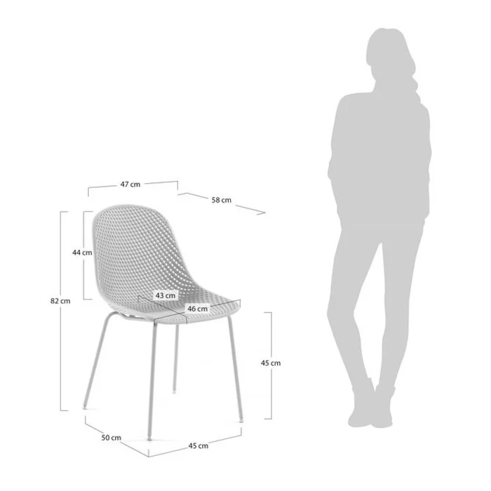 Silla Quinby - blanco en Beige - Sillas, Uruguay | Kavehome, vista 7