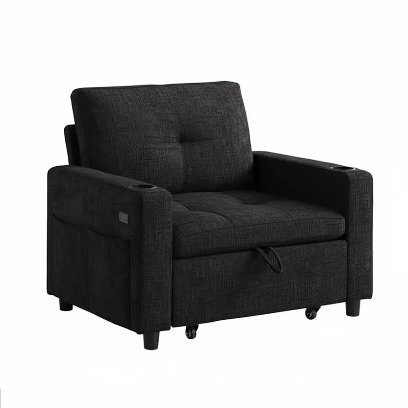 Sofá cama Mateo en Negro - Sillones y sofás, Uruguay | New York Home