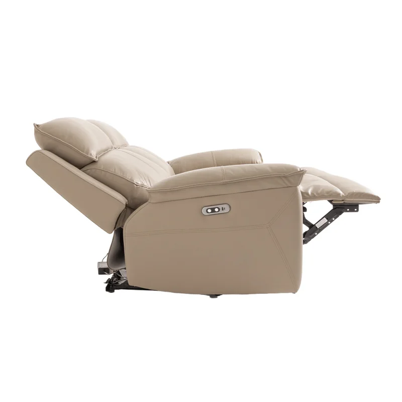 Recliner Eléctrico 2 Cuerpos Cuero-y-simil-cuero Marron Joshua Taupe en Beige - Sillones y sofás, Uruguay | Divino, vista 9