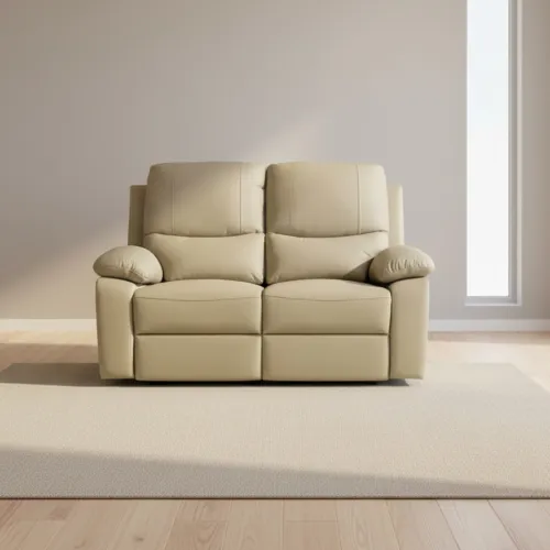 Recliner Manual 2 Cuerpos Cuero-y-simil-cuero Marron Lina Taupe en Beige - Sillones y sofás, Uruguay | Divino