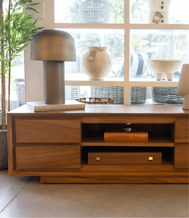 MUEBLE TV MANANTIALES 4 CAJONES TEKA NAT - Aparadores y recibidores, Uruguay | Masinfinito Casa, vista 2