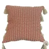ALMOHADON TEJIDO C/BORLAS 45x45CM ROSA en Rosa - Textiles, Uruguay | Decohogar, vista 1 de 2
