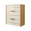 Comoda Cajonera 4 Cajones Correderas Telescópicas Mdp Freijo Off White en Freijo Off White - Cómodas, Uruguay | Soy Hogar, vista 3 de 6