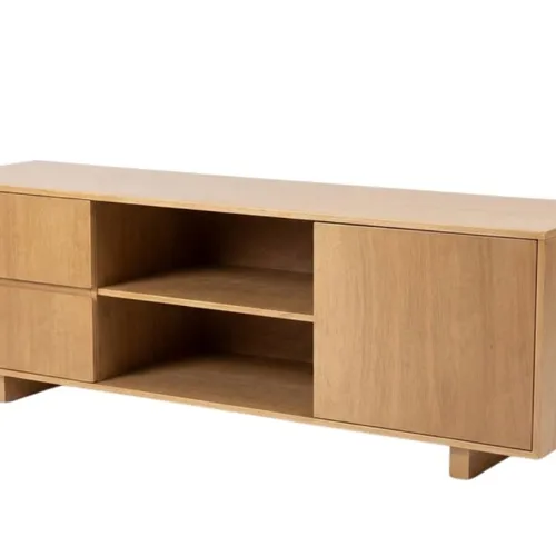 Rack AMBAY 1.60m en Madera natural - Muebles para TV, Uruguay | Finkel