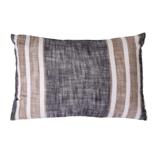 Almohadón Algodon Gris Coonor Rayas Grisoscu en Gris - Textiles, Uruguay | Divino