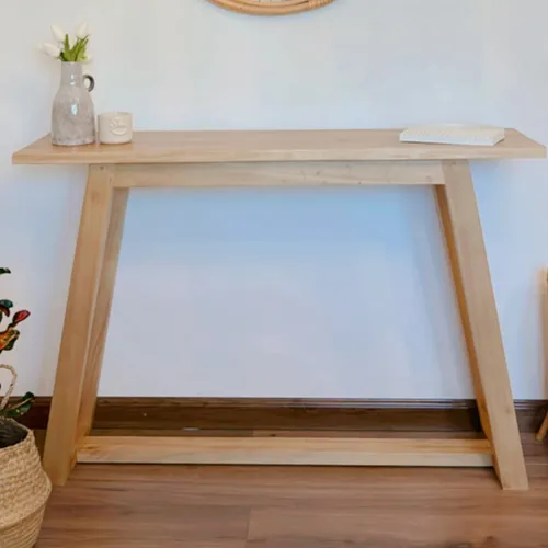 Consola recibidora de madera en Madera natural - Muebles, Uruguay | Decoramuss