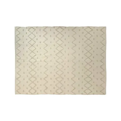 ALFOMBRA NATURAL 122X178CM PUNTOS ZIGZAG - Textiles, Uruguay | Koz