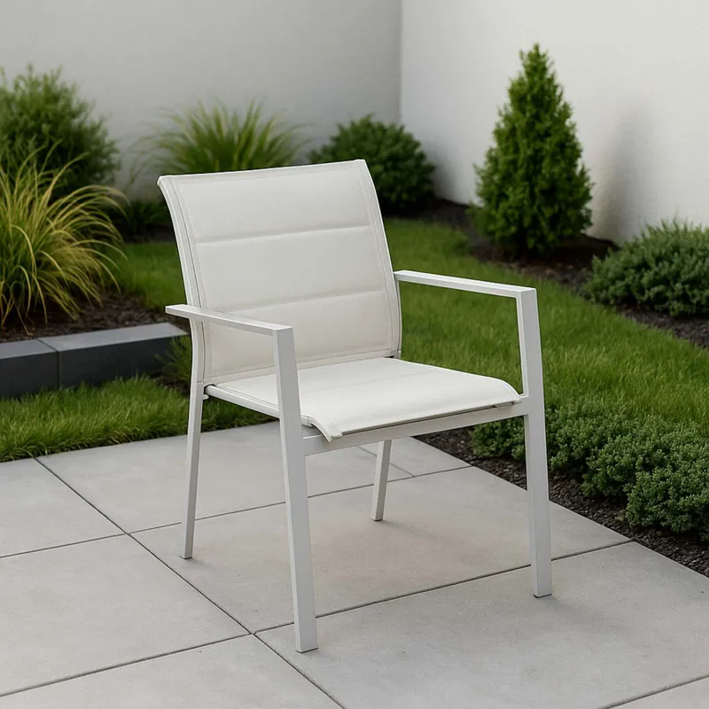 Silla De Exterior Aluminio Blanco Portofino en Blanco - Muebles para el exterior, Uruguay | Divino