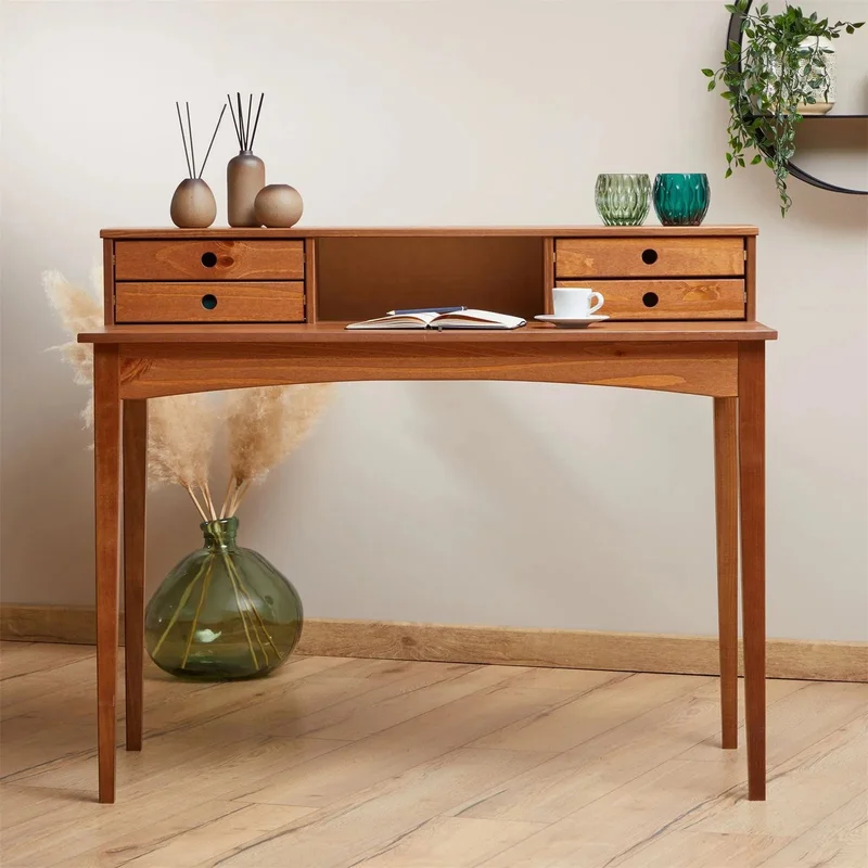 Escritorio 110cm Milan - Madera Maciza en Madera natural - Escritorios, Uruguay | Balton, vista 12
