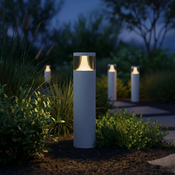 Luminaria Bolardo Exterior 9W Kane 80cm Aluminio en Gris - Lámparas de pie, Uruguay | Serlux, vista 2