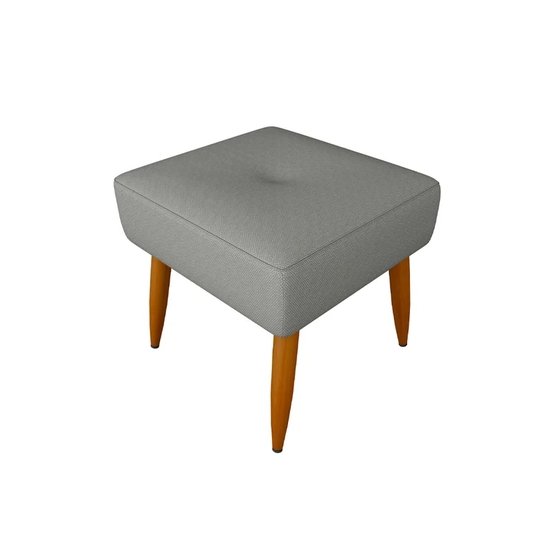 Poltrona Alta Patas De Madera Con Puff Tapizado en Gris - Muebles, Uruguay | Soy Hogar, vista 8