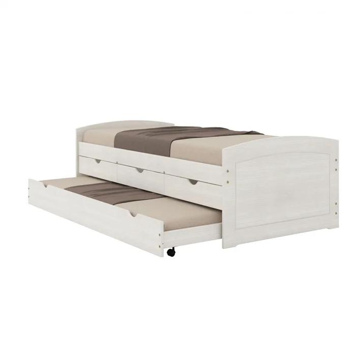 Cama Marinera 1 Plaza Con Cajones - Ulli - Blanco en Blanco - Dormitorio, Uruguay | Rústico Hogar, vista 3
