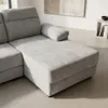 Rinconera Owen - Tela Microfibra - Chaise derecho - 12073 (Greige) en Beige - Sillones y sofás, Uruguay | NYR, vista 6 de 6