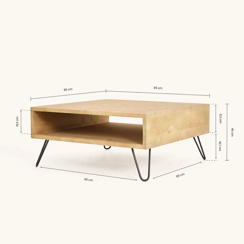 Mesa de centro Isaac en Madera natural - Mesas de living, Uruguay | Tree House Deco, vista 5