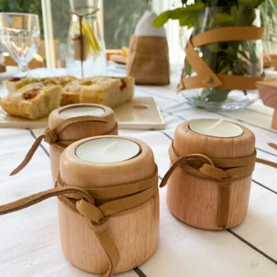 Candelabros de madera peque – Set x2 en Madera natural - Velas y Portavelas, Uruguay | Dreams On Time, vista 22