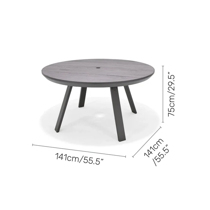 Mesa redonda de Patio Diámetro 141cm - Urbanite - Gris en Gris - Mesas de comedor, Uruguay | Ecowood, vista 5