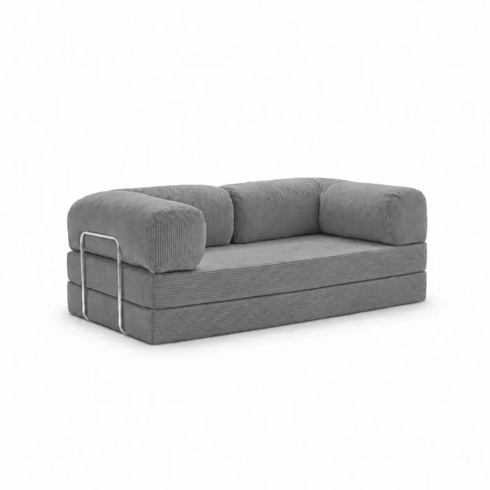 Sillón Cama Teddy 2 Cuerpos - Gris en Gris - Sillones y sofás, Uruguay | Samic