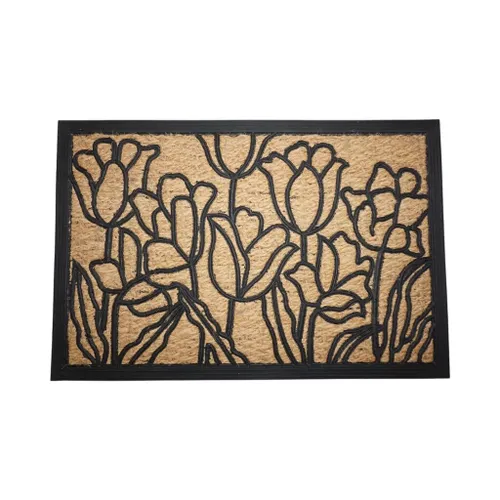 FELPUDO COCO/GOMA 40X60CM H.1CM TULIPANES - Textiles, Uruguay | Decohogar