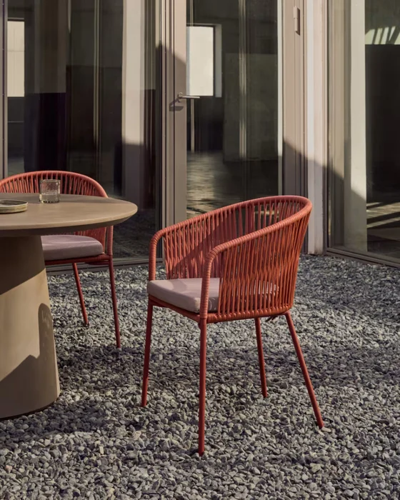 Silla Yanet cuerda terracota en Rojo - Sillas, Uruguay | Kavehome, vista 3