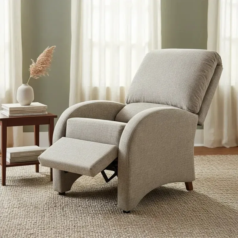 Poltrona Reclinable Manual - Color Arena Oscuro en Beige - Butacas, banquetas y puffs, Uruguay | Champagne Home