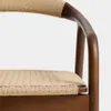 Butaca Derile de madera maciza de roble acabado nogal y cuerda de papel beige en Marrón - Butacas, banquetas y puffs, Uruguay | Kavehome, vista 4 de 10