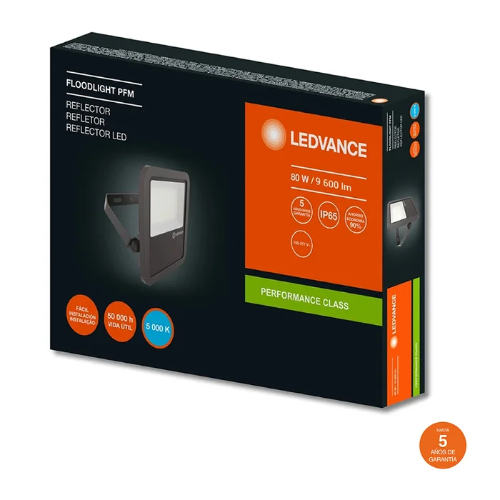 Proyector LED LEDVANCE OSRAM 80W Luz Fría en Negro - Lámparas colgantes, Uruguay | Serlux, vista 2