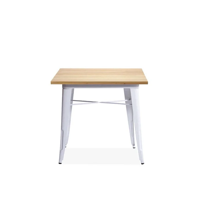 Mesa Tolix 80x80 cm - Blanco en Blanco - Mesas de comedor, Uruguay | Samic