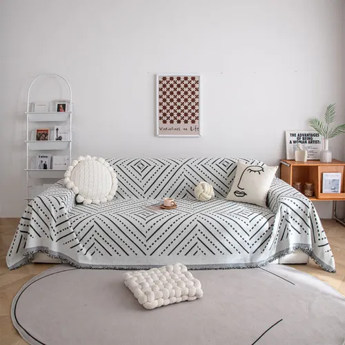 Manta sillón y cama punteada 180x300cm - gris en Gris - Textiles, Uruguay | Buho Store