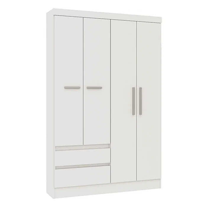 Ropero 4 puertas - Blanco en Blanco - Roperos y placares, Uruguay | La Cueva Muebles, vista 2