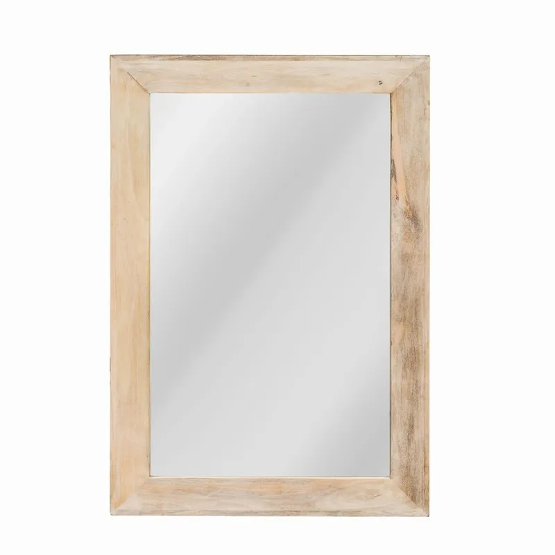 Espejo de pared Bayron en Madera natural - Espejos, Uruguay | La Cueva Muebles
