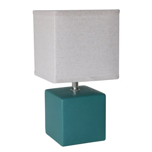 LAMPARA DE MESA CERAMICA D15x30CM VERDE PETROLEO en Verde - Lámparas de mesa, Uruguay | Koz