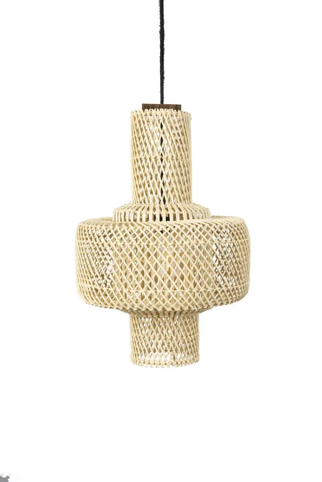 L. COLGAR SUDÁFRICA 36XH50 RATTAN NATURAL en Beige - Lámparas colgantes, Uruguay | Masinfinito Casa