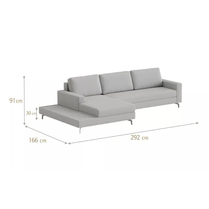 Sillon con chaise Loft en Marrón - Sillones y sofás, Uruguay | La Cueva Muebles, vista 4