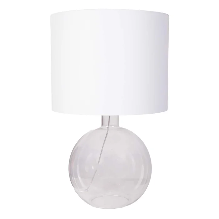 Vidrio Transparente Lámpara de mesa ml en Blanco - Lámparas de mesa, Uruguay | Le Blanc