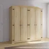 Ropero Curvo 4 Puertas Madera Maciza Línea Monterrey - Natural en Madera natural - Roperos y placares, Uruguay | Ecowood, vista 2 de 3