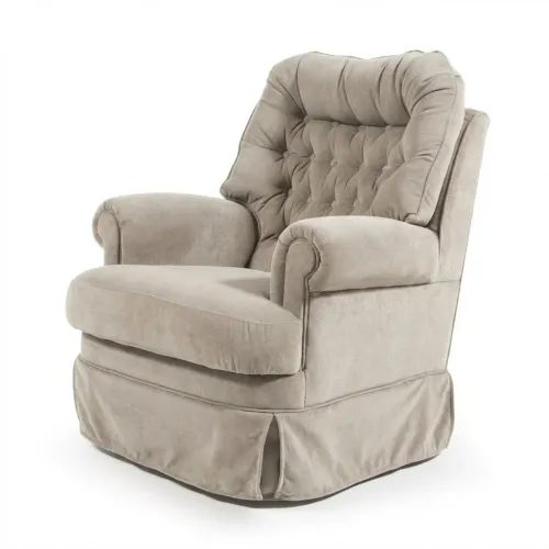 Butaca Bergere Capitoné giratoria - Tela Aquaclean - A fabricar en Beige - Butacas, banquetas y puffs, Uruguay | NYR