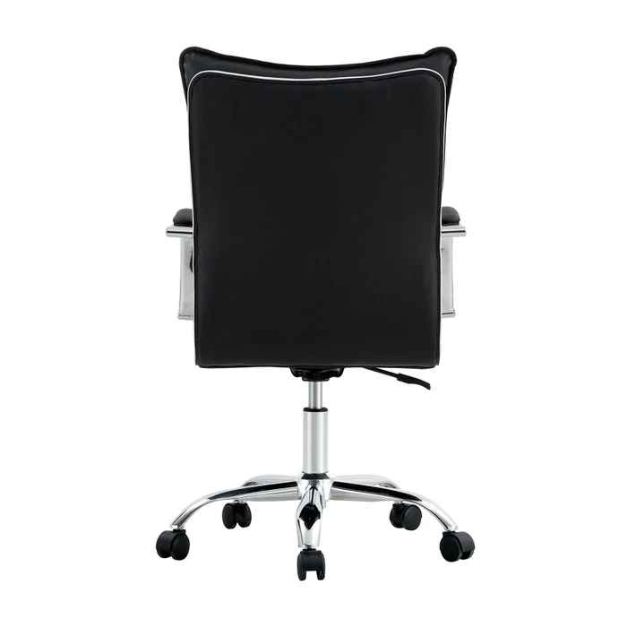 Silla De Escritorio Simil-cuero Negro 6226 en Negro - Sillas de escritorio, Uruguay | Divino, vista 4