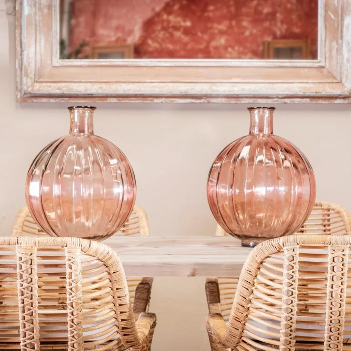 Jarrón De Vidrio Chico Palloci en Rosa - Decoración, Uruguay | Aihaus