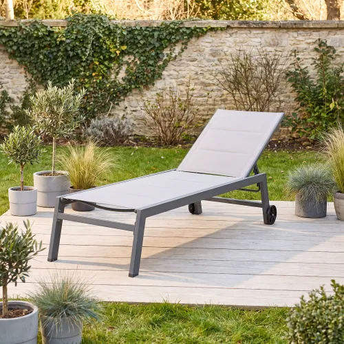 Reposera Aluminio Gris Tenerife en Gris - Muebles para el exterior, Uruguay | Divino