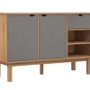 Aparador 2P/1C y nicho Mel/Gris Linea Nordica en Madera Maciza en Gris - Comedor, Uruguay | Que Sal Muebleria, vista 6 de 16